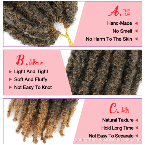 Butterfly Locs Crochet Hair Distressed Faux Locs Crochet Hair Pre Looped Natural Color  Butterfly Locs
